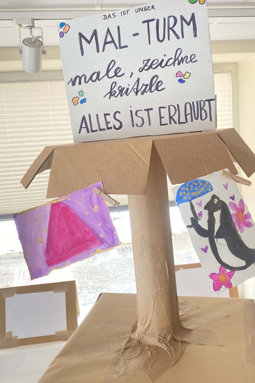 Ein Turm, der bemalt werden darf